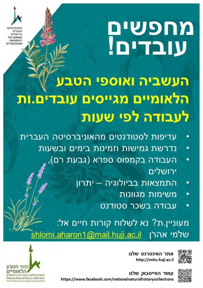 דרושים באוסף הצמחים